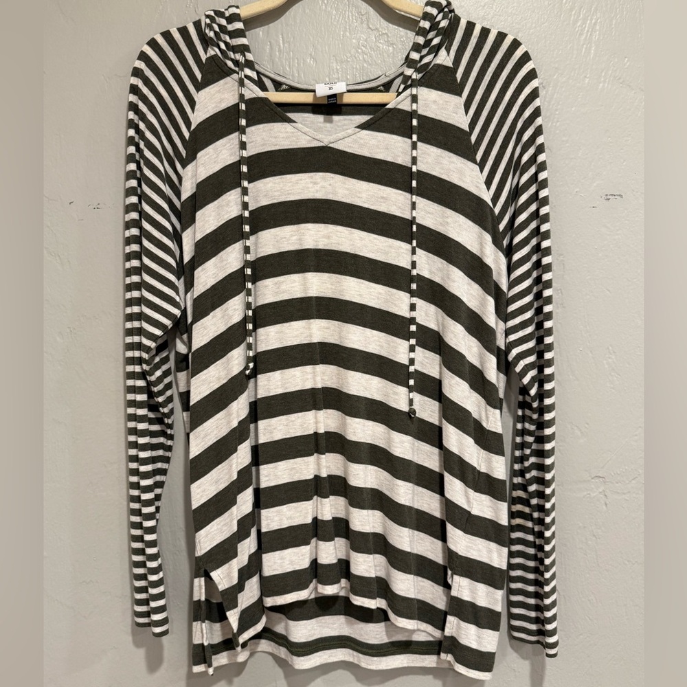 Cabi 3995 Striped Playoff Hoodie Long Sleeve Top